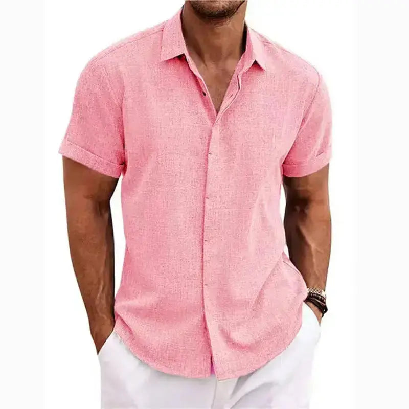 Coastal Linen Shirt – Herren Kurzarm Leinenhemd Lux Menor