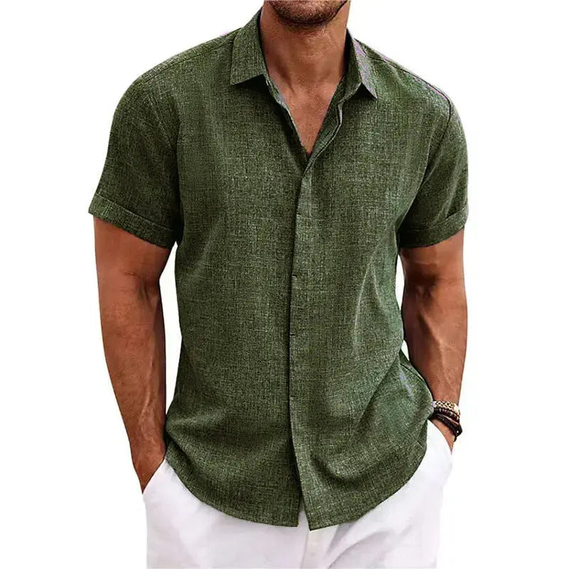 Coastal Linen Shirt – Herren Kurzarm Leinenhemd Lux Menor