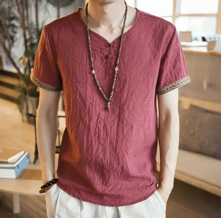 SOLANO Herren Sommerhemd Leinen – Freizeitlook