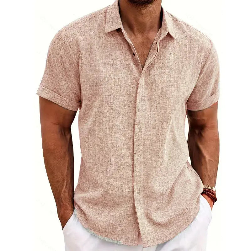 Coastal Linen Shirt – Herren Kurzarm Leinenhemd Lux Menor