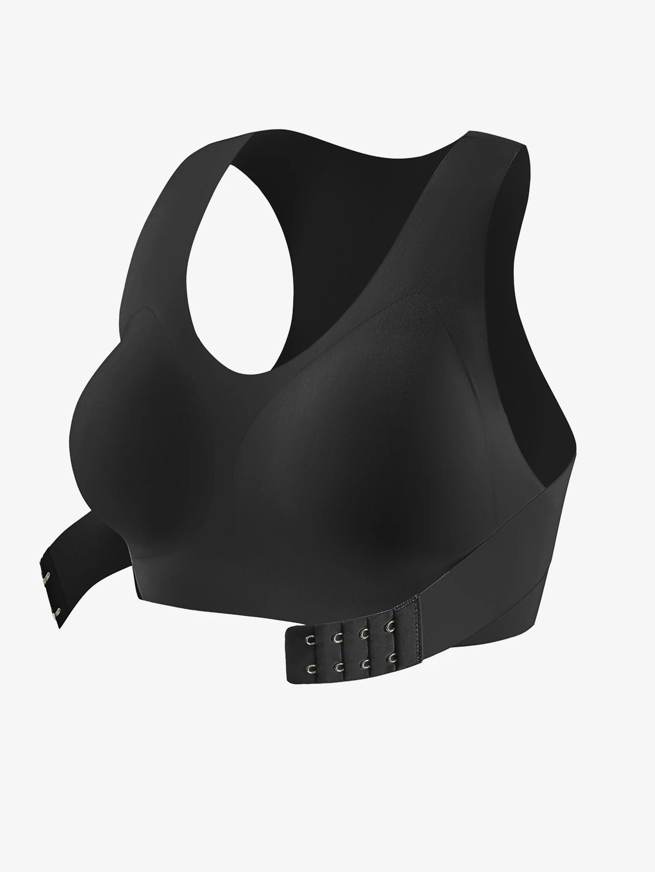Women'S Bra Single Pack, Lifting Anti-Sagging, Front & Back Adjustable Buckle, Wireless Removable Pads Seamless Wide Straps