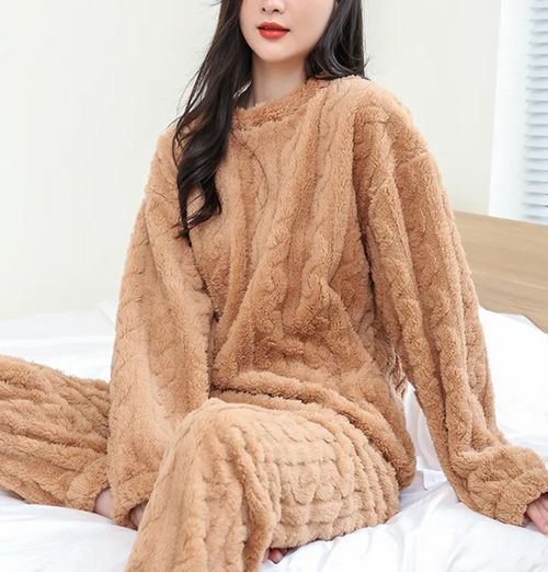 CozyVelvet™ Pyjama Set Damen – Weicher Homewear Anzug in Trendfarben