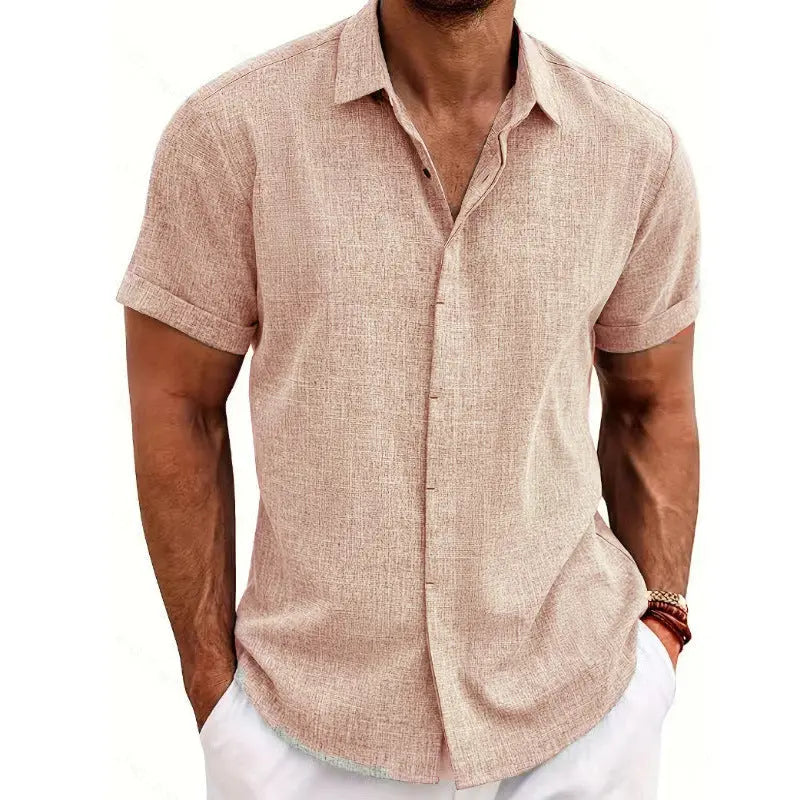 Coastal Linen Shirt – Herren Kurzarm Leinenhemd Lux Menor