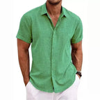 Coastal Linen Shirt – Herren Kurzarm Leinenhemd Lux Menor