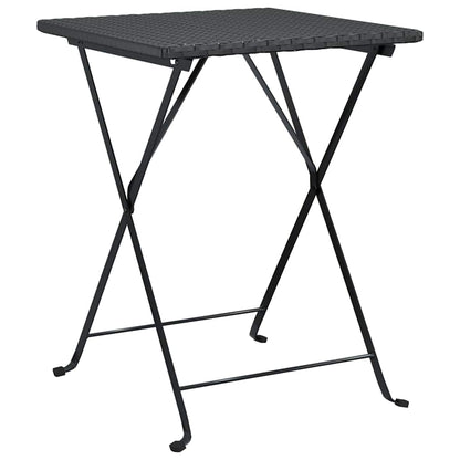 Bistro-Set 3-tlg. klappbar – PE-Rattan Balkonmöbel