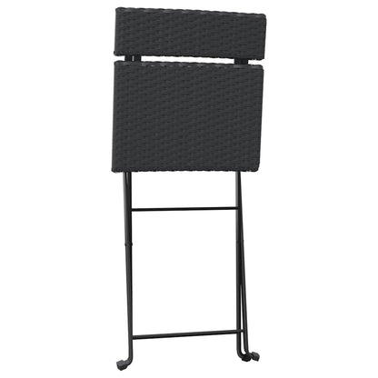 Bistro-Set 3-tlg. klappbar – PE-Rattan Balkonmöbel