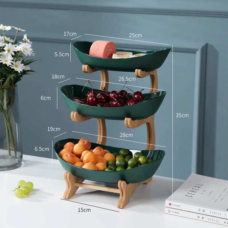 StackStyle™ Obstständer – Eleganter Mehretagen-Organizer für Küche & Wohnzimmer LuxMenor
