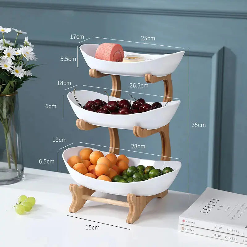 StackStyle™ Obstständer – Eleganter Mehretagen-Organizer für Küche & Wohnzimmer LuxMenor