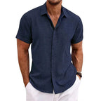 Coastal Linen Shirt – Herren Kurzarm Leinenhemd Lux Menor