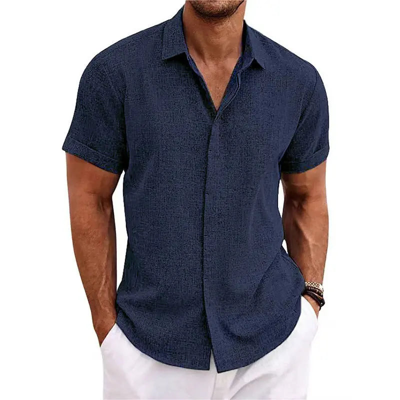 Coastal Linen Shirt – Herren Kurzarm Leinenhemd Lux Menor