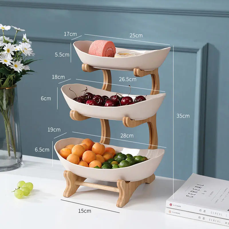StackStyle™ Obstständer – Eleganter Mehretagen-Organizer für Küche & Wohnzimmer LuxMenor