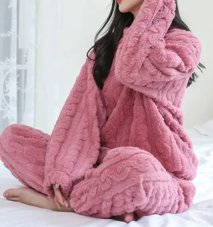 CozyVelvet™ Pyjama Set Damen – Weicher Homewear Anzug in Trendfarben LuxMenor